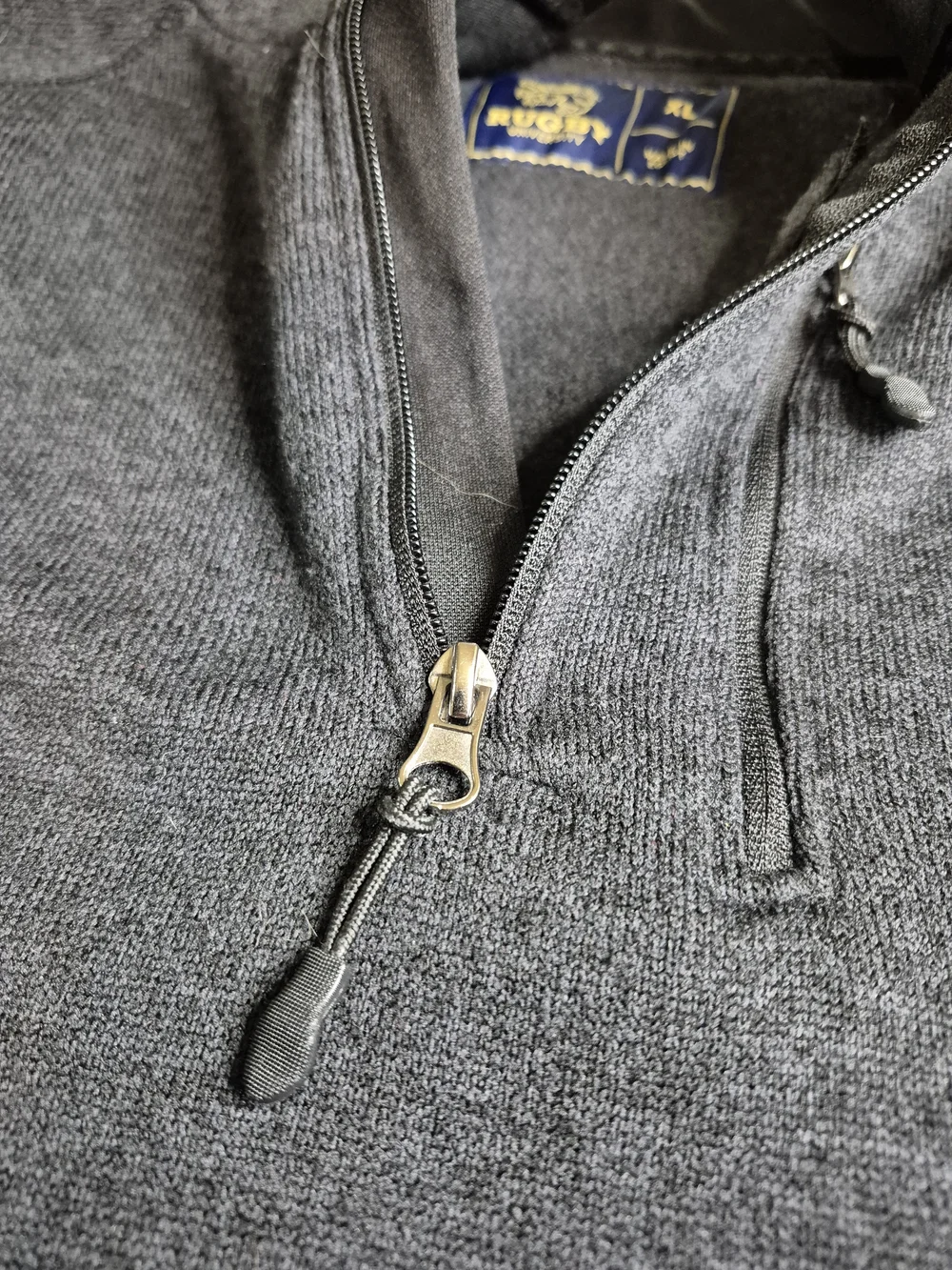 Rugby University Quarter-Zip Fleece Jacket - Charcoal 4653/4